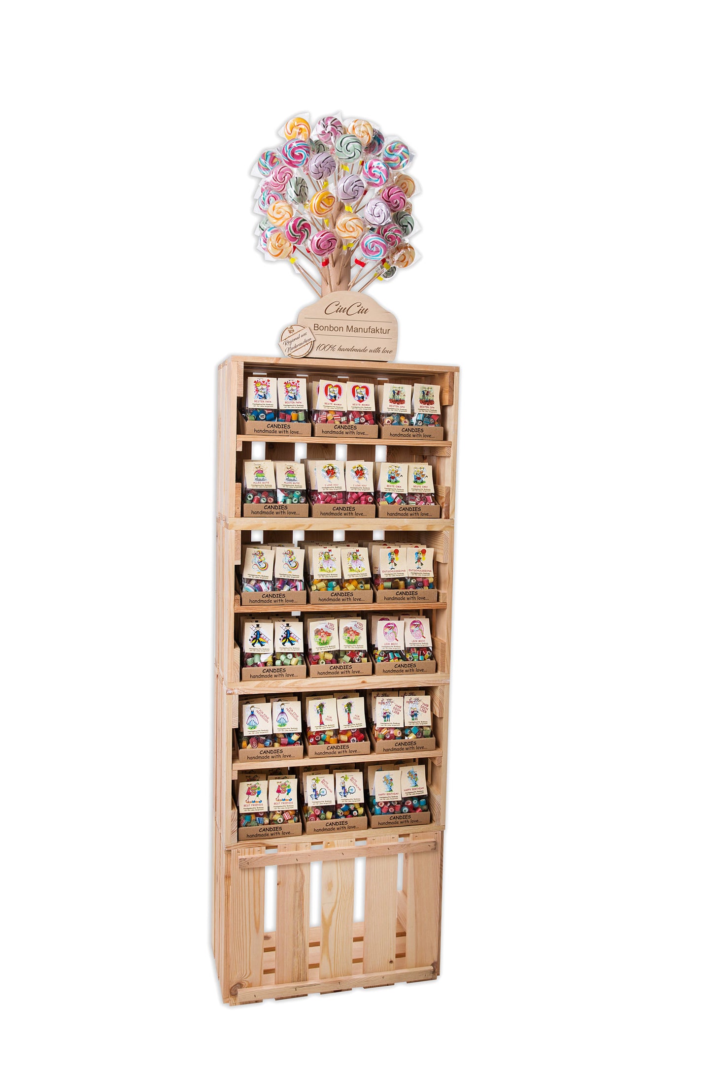 Erstauffüllung Standdisplay Holz
